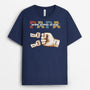 4396AGE2 papa und kinder mit faust vintage t shirt papa personalisiert_ 4396AKL3B