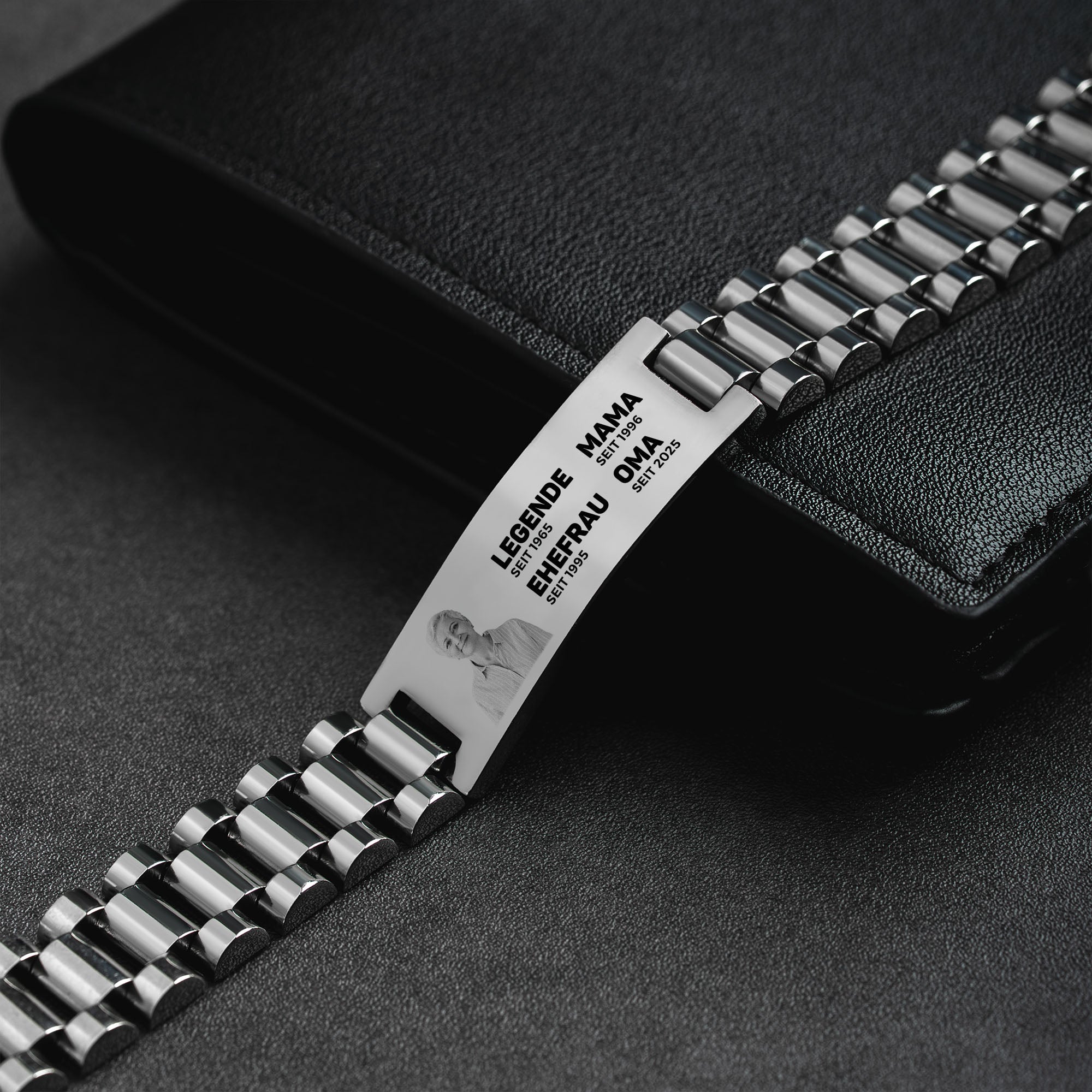 4413JGE2 die legende uhrenband personalisiertes armband mit foto papa opa 4413jtv5b