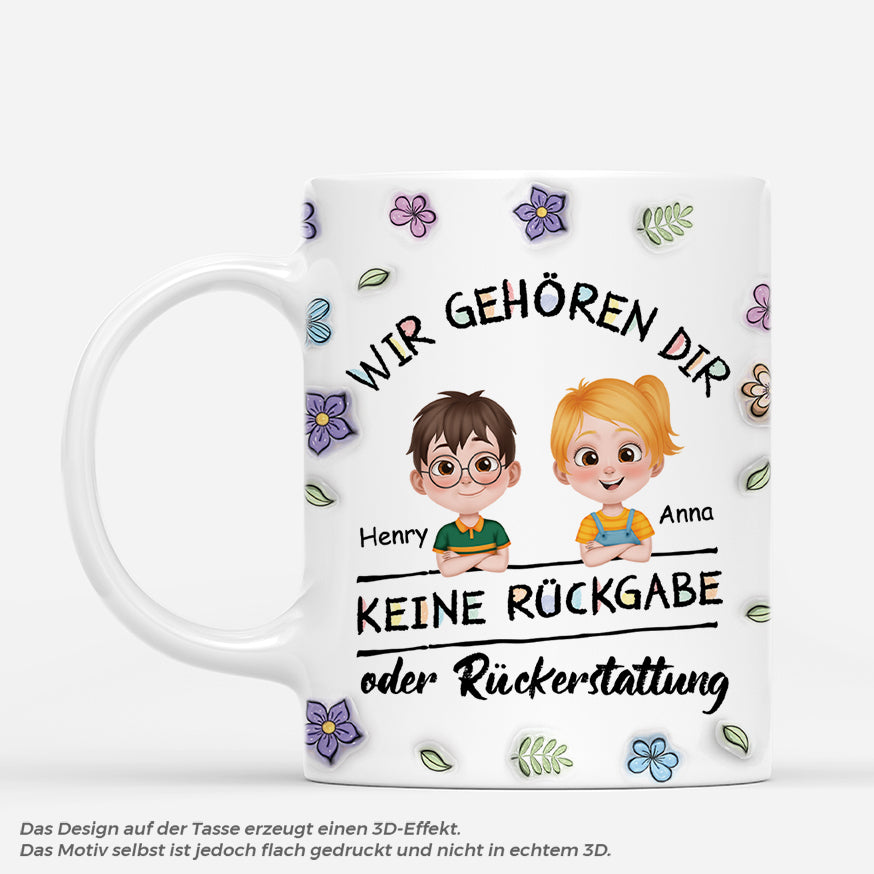 4449MGE1 3d druck effekt keine ruckgabe oder ruckerstattung personalisierte tasse papa lustig 4449MKT0A