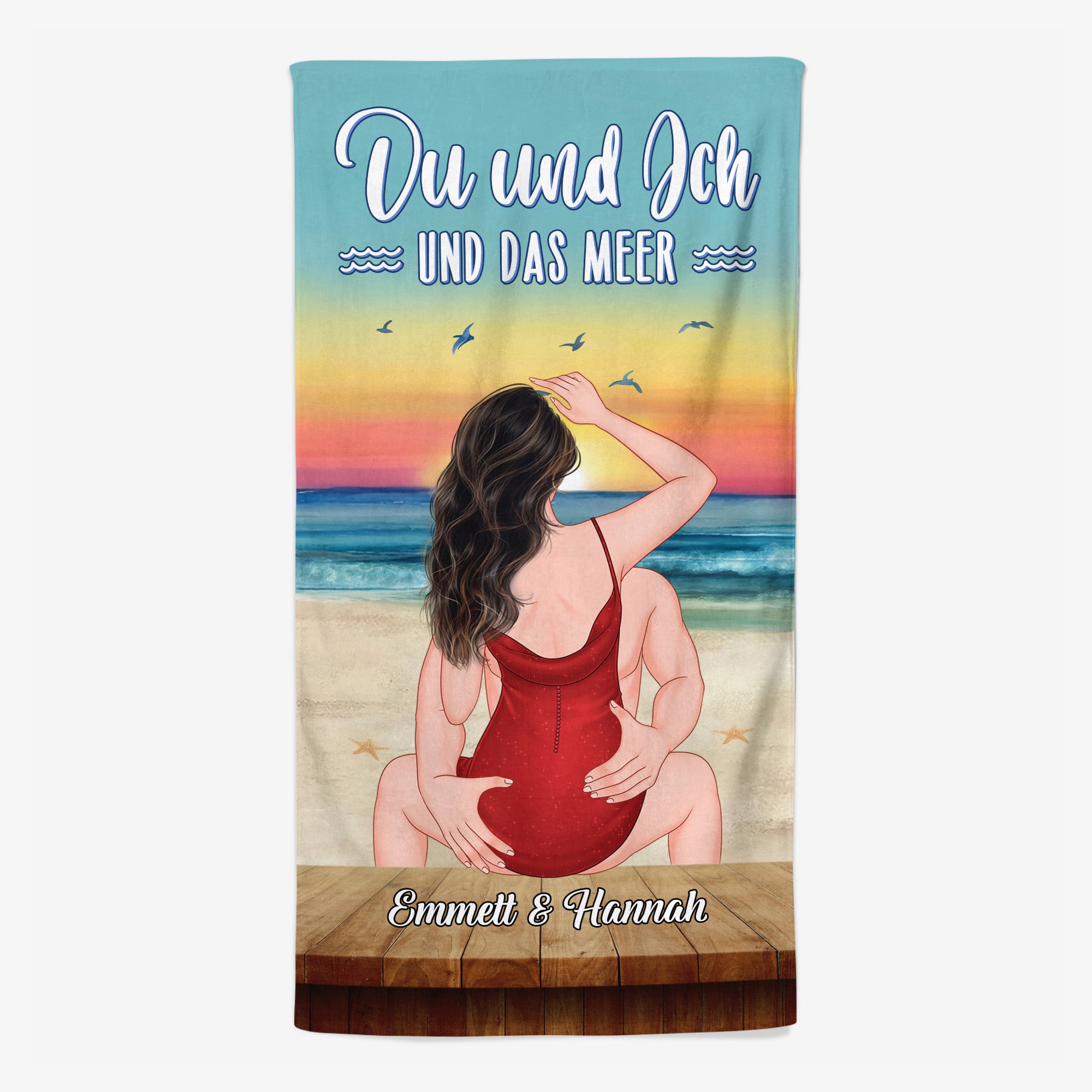 4477BGE1 du und ich und das meer personalisierte strandtucher_ 4477B6HMG