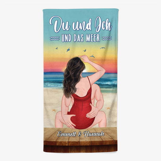4477BGE1 du und ich und das meer personalisierte strandtucher_ 4477B6HMG