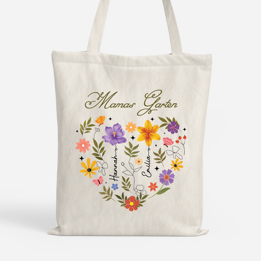 4541BGE1 mamas garten personalisiertes geschenk  einkaufstasche mamaoma blumen 4541bchta
