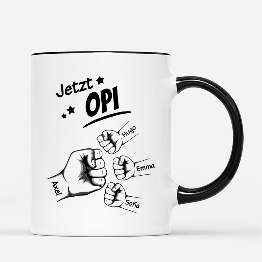 4548MGE3 erst papa jetzt opa tasse opa personalisiert 4548M8Q8B