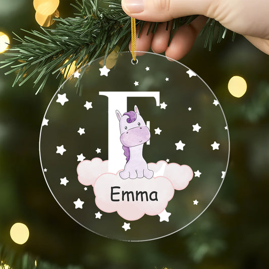 4606OGE2 kind und sterne personalisierter weihnachtsschmuck_ acryl kinder 4606OKV0K