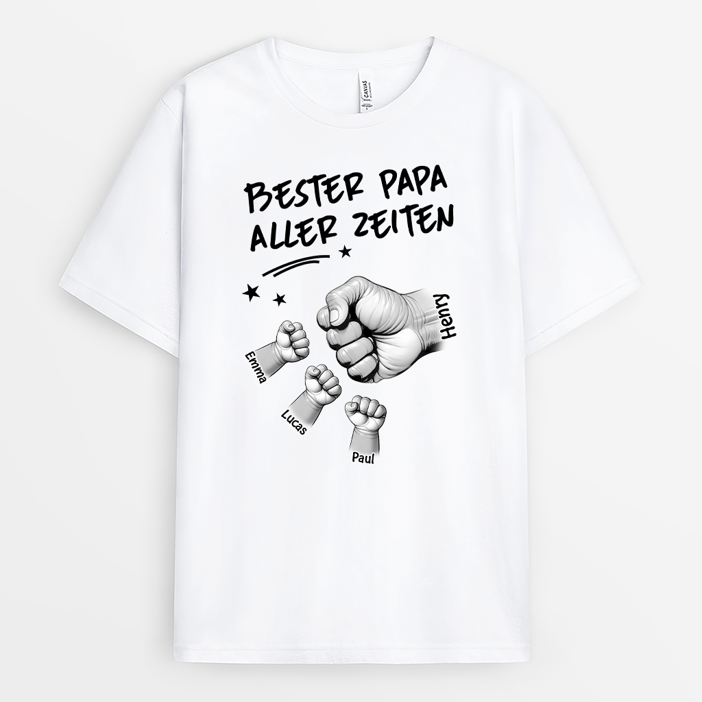 4609AGE1 bester papa aller zeiten mit fausten t shirt papa personalisiert_ 4609A
