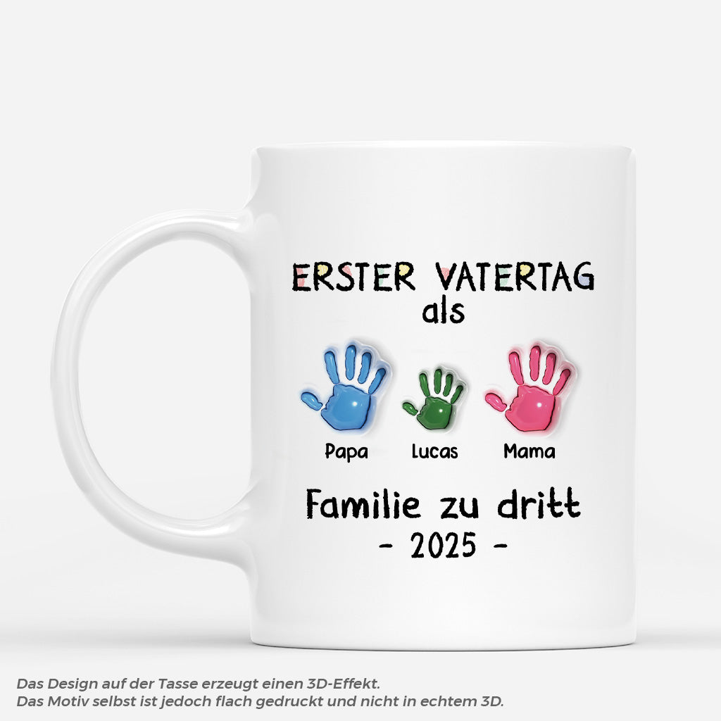 4632MGE1 3d druck effekt erster vatertag als familie zu handdruck personalisierte tasse papa_ 4632M8ITB