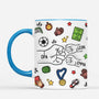 4670MGE2 3d druck effekt papa kinder fussball personalisierte tasse papa_ 4670M3Q5B