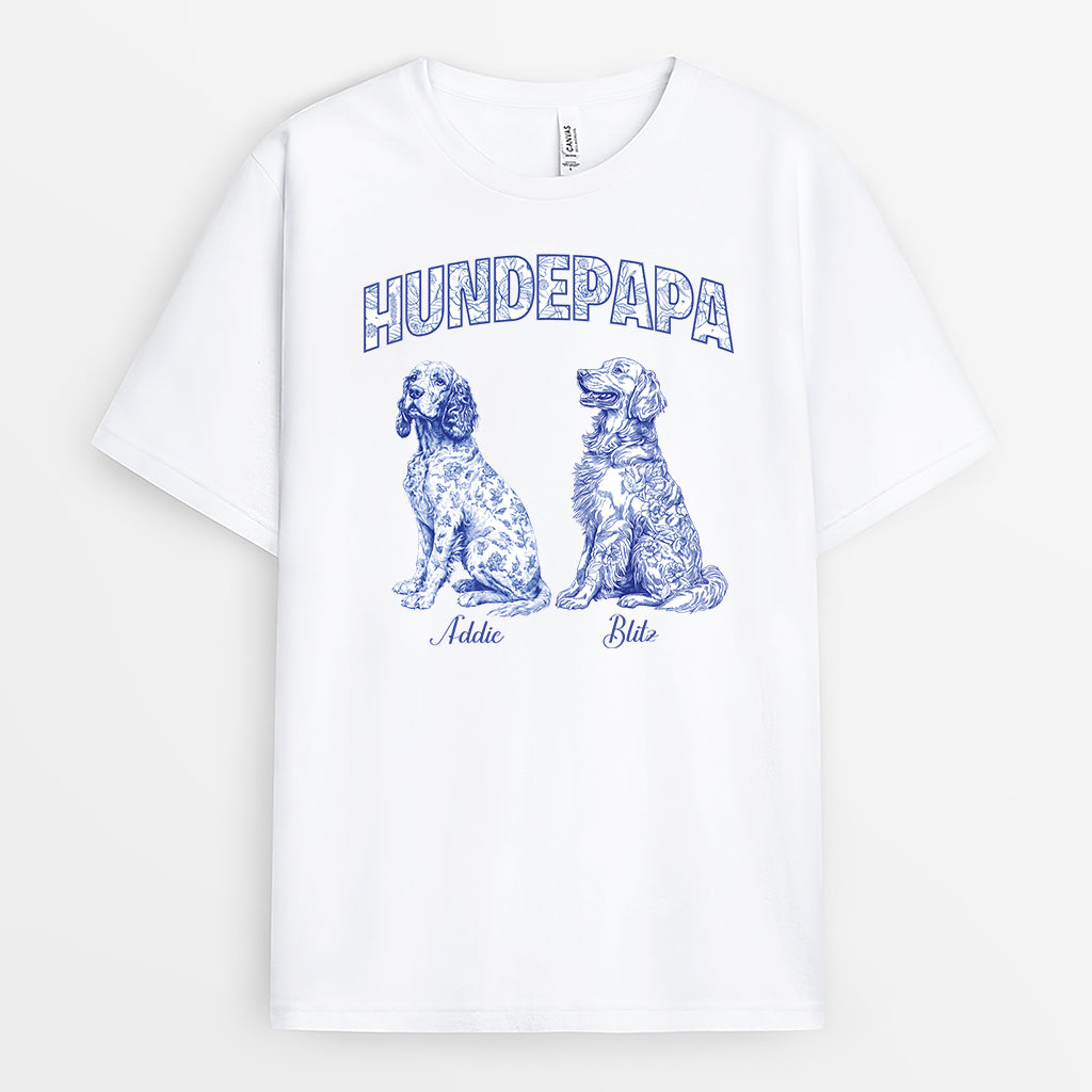 4801AGE1 hundpapa blue toile fabric personalisierte hunde t shirts 4801A68TB
