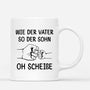 4805MGE3 wie der vater so das kind armeemuster cartoon personalisierte tasse papa_ 4805M8T0B