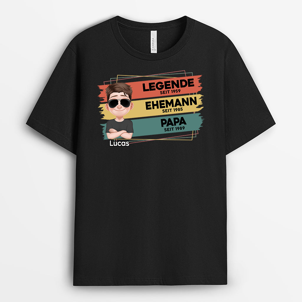 4854AGE1 legende ehemann papa cartoon t shirt papa personalisiert_ 4854A36TB