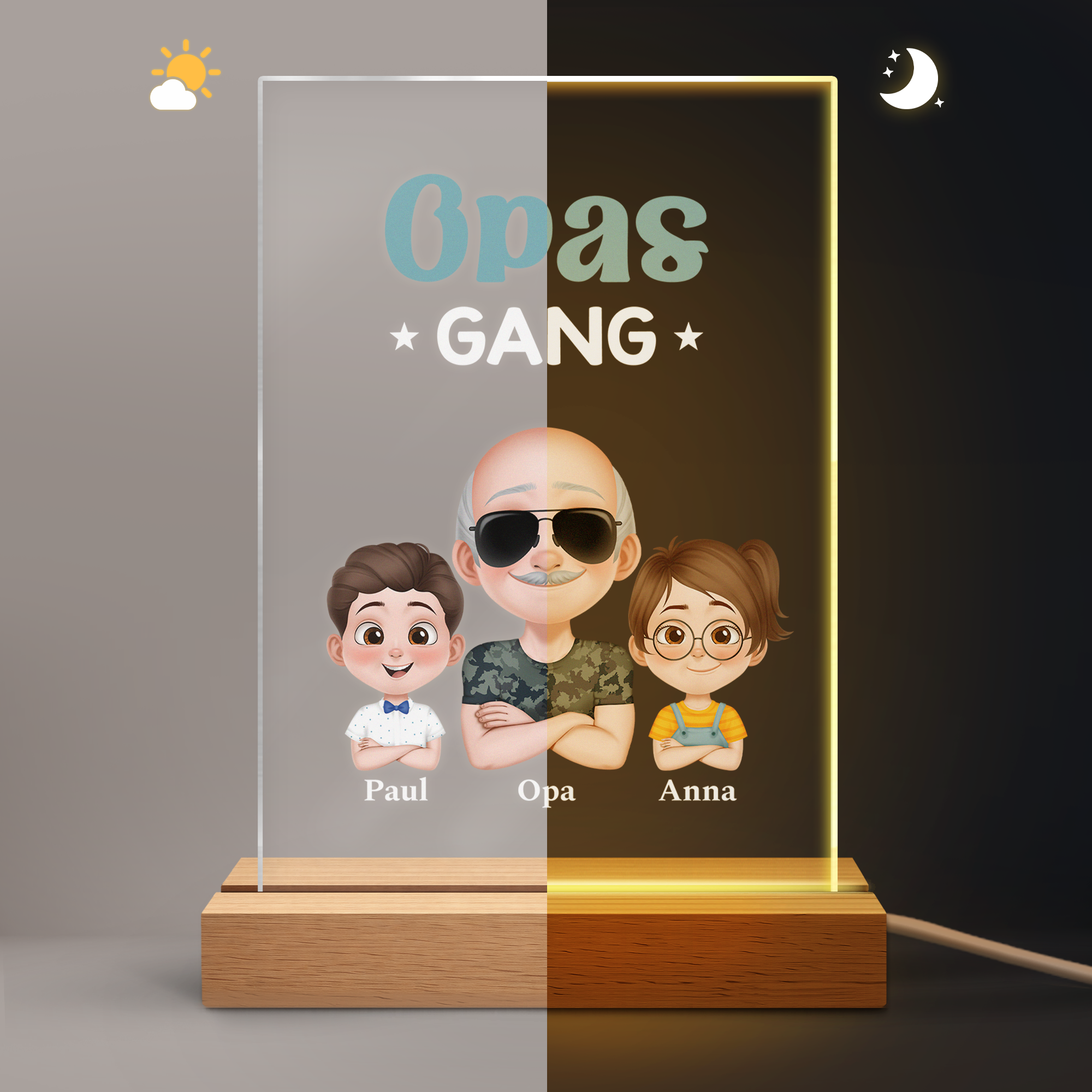4861LGE2 papas gang personalisiertes geschenk  nachtlicht_ papaopa flecktarn 4861l