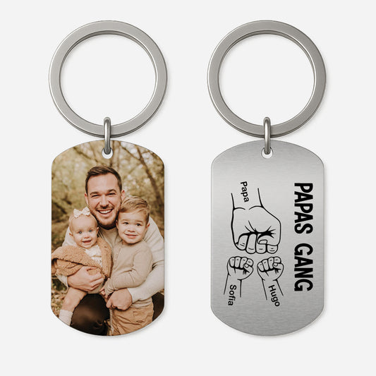 4993JGE1 papas gang aluminium schlusselanhanger papa personalisiert _mit foto 4993JKTAB