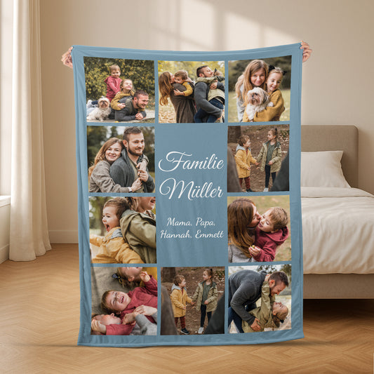 5031BGE2 familie personalisierte kuscheldecke_ mit fotos familie 5031BKQMI
