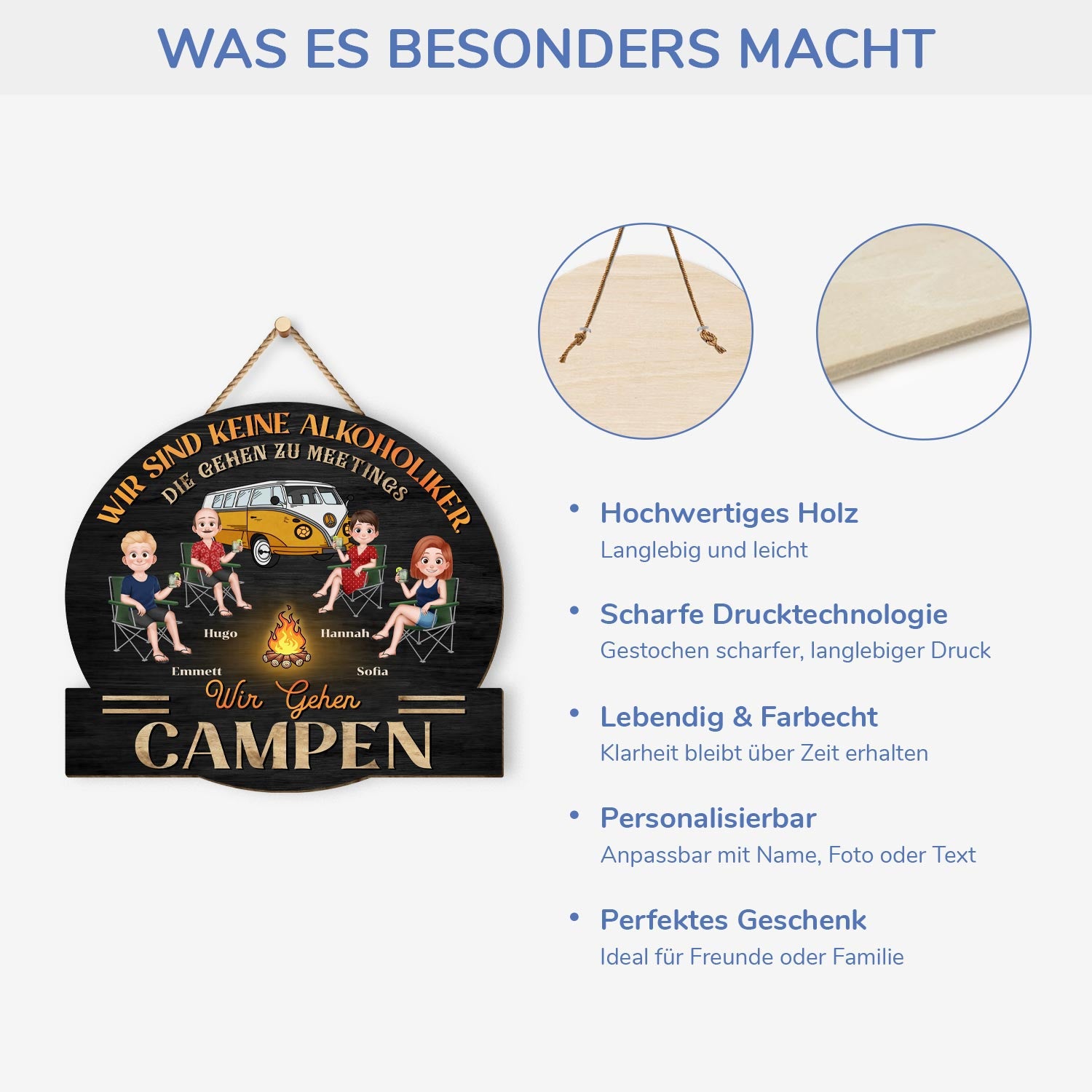 5034QGE4 freunde camping und alkohol lustiges holzschild personalisiert_ freunde 5034QKHAF
