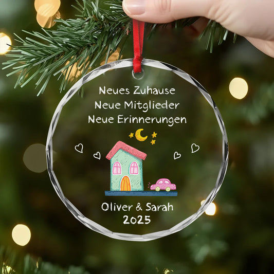 5038OGE2 neues zuhause neue mitglieder neue erinnerungen farbe personalisierte glas ornamente_ paar zum einzug 5038OTLNG