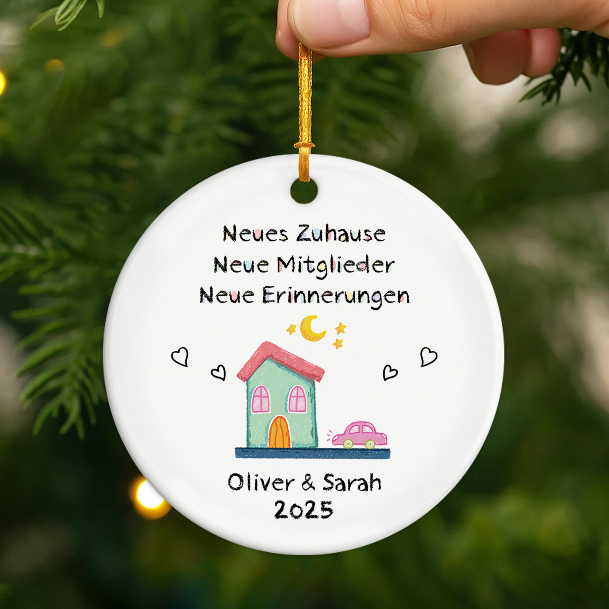 5038OGE2 neues zuhause neue mitglieder neue erinnerungen farbe personalisierte keramik ornamente_ paar zum einzug 5038OTLNG