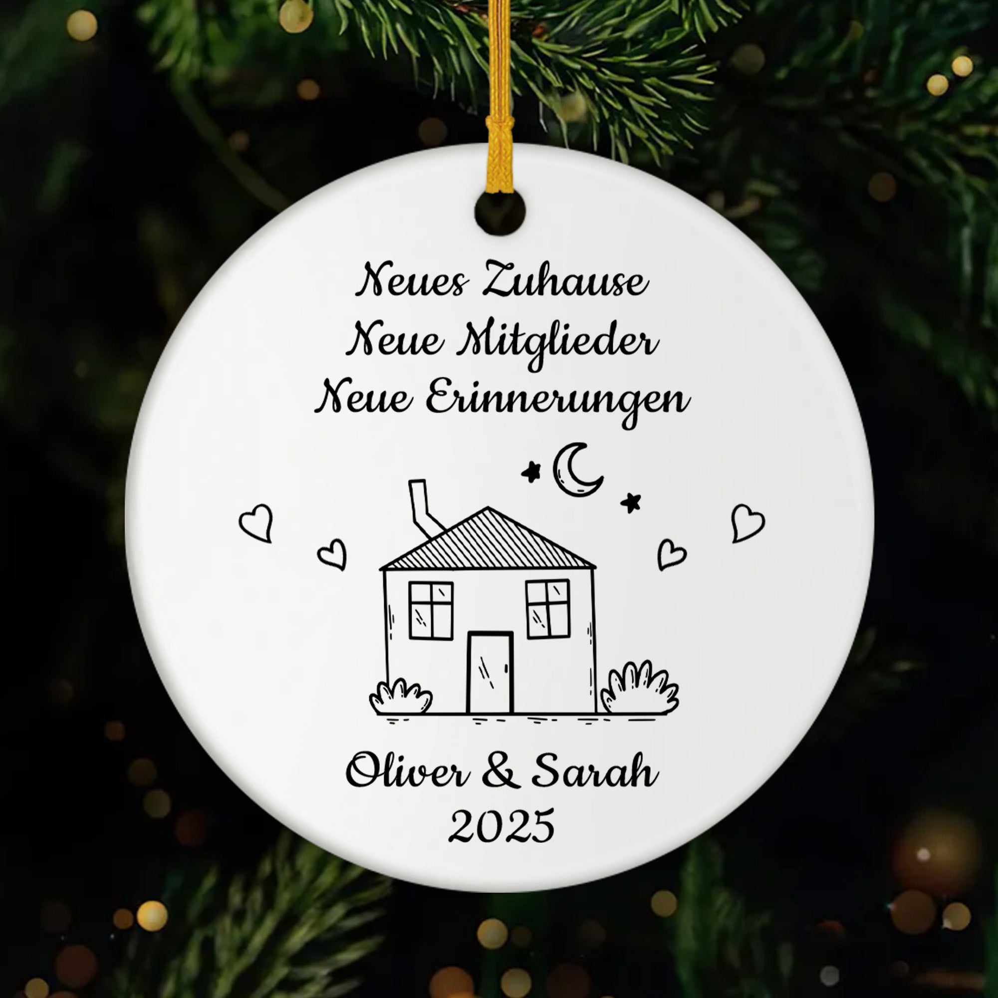 5039OGE1 personalisierte keramikornament zum einzug neues zuhause neue mitglieder neue erinnerungen 5039O