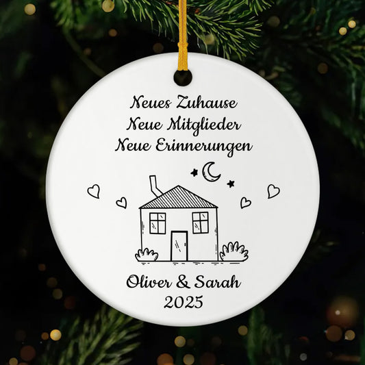 5039OGE1 personalisierte keramikornament zum einzug neues zuhause neue mitglieder neue erinnerungen 5039O