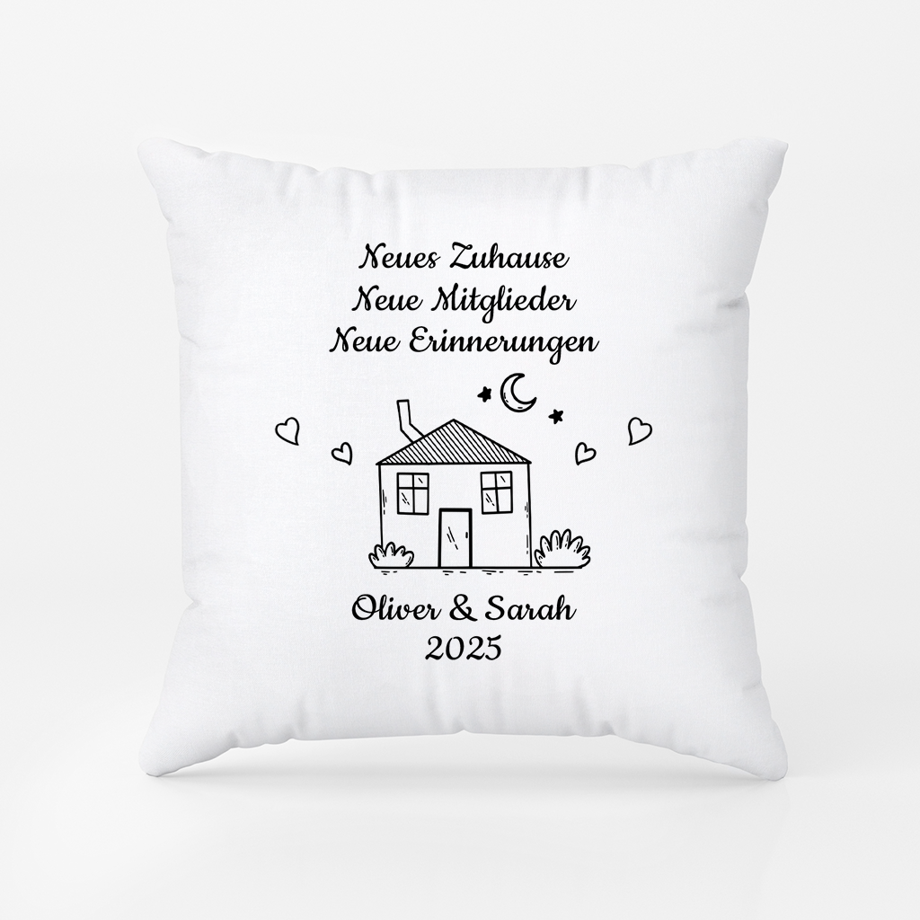 5039PGE1 neues zuhause spruch personalisierte kissen mit namen_ paar 5039P
