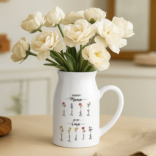 5040OGE2 zuerst mama jetzt oma keramik vase personalisiert_ paar 5040OTYNA