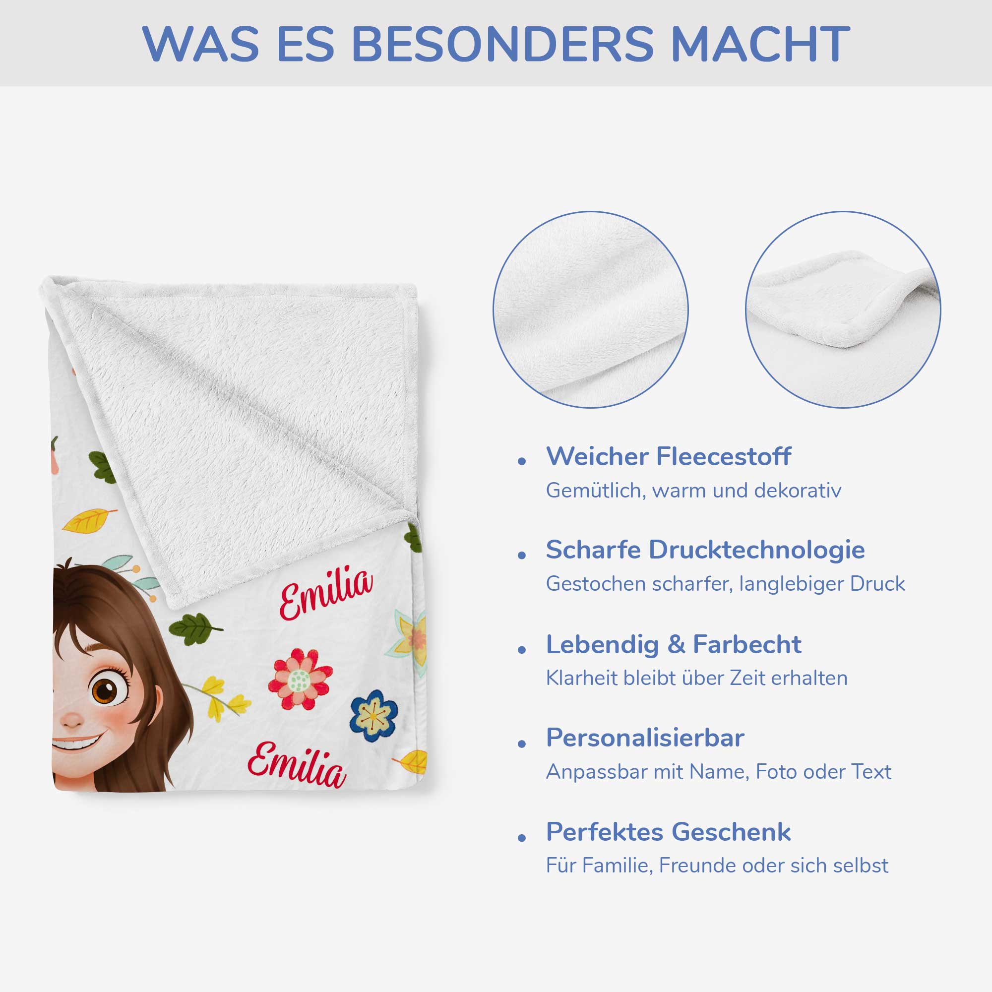 5048BGE4 frau und blumen kuscheldecke personalisiert_ frauen 5048BTLAA