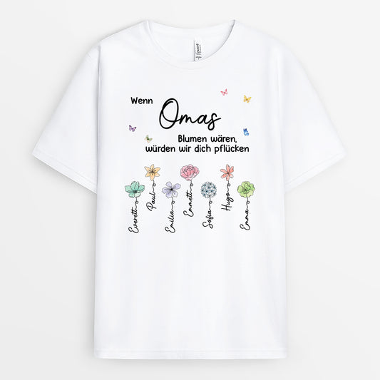 5051AGE1 wenn oma blumen waren wurden wir dich pflucken mama oma t shirt personalisiert garten 5051A8QAA