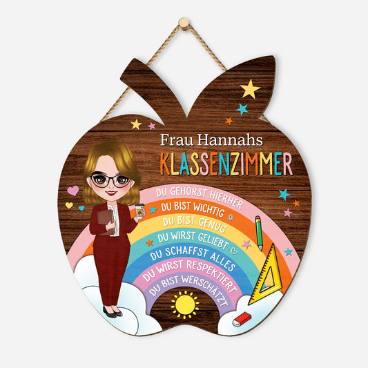 5053QGE1 klassenzimmer holzschild personalisiert_ lehrer_in_ 5053QT6MT