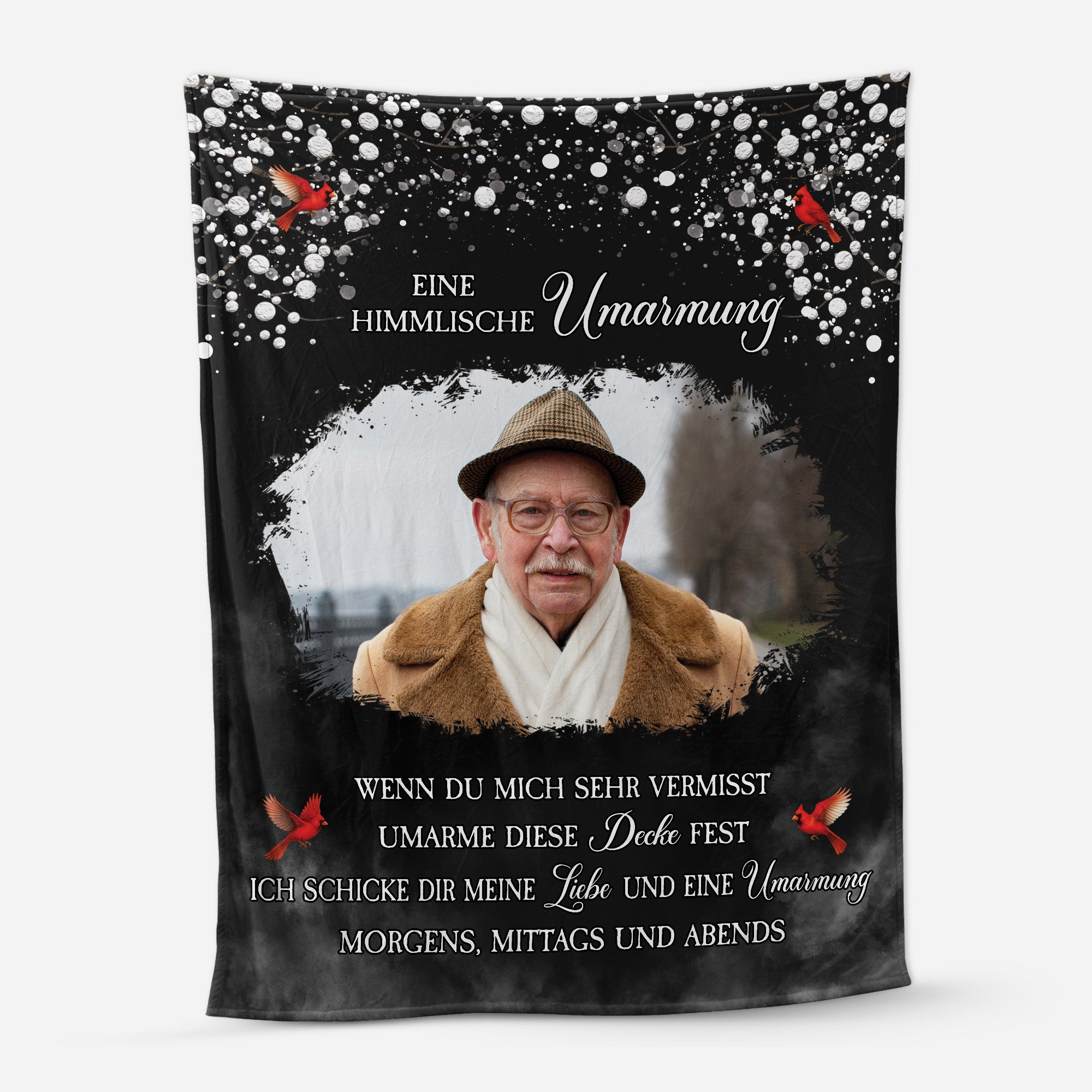 5068BGE1 eine himmlische umarmung kuscheldecke personalisiert_ mit foto zur erinnerung 5068B6QTA