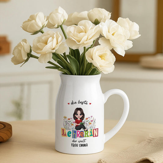5079OGE2 die beste lehrerin der welt keramik vase personalisiert_ lehrerin 5079O6LAA