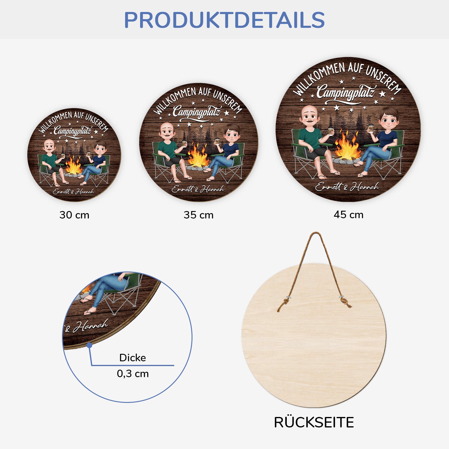 5089QGE3 willkommen auf unserem campingplatz holzschild personalisiert_ paar 5089Q8QMG