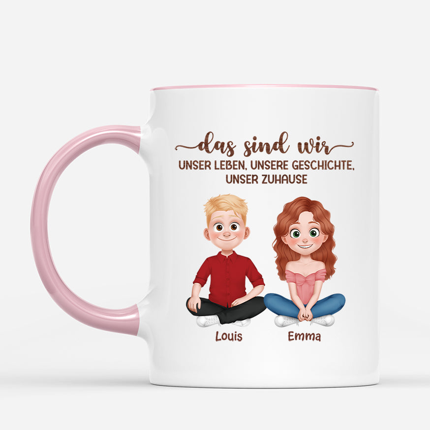 5091MGE2 unser leben unsere geschichte unser zuhause paar tassen personalisiert_ 5091M8LNG