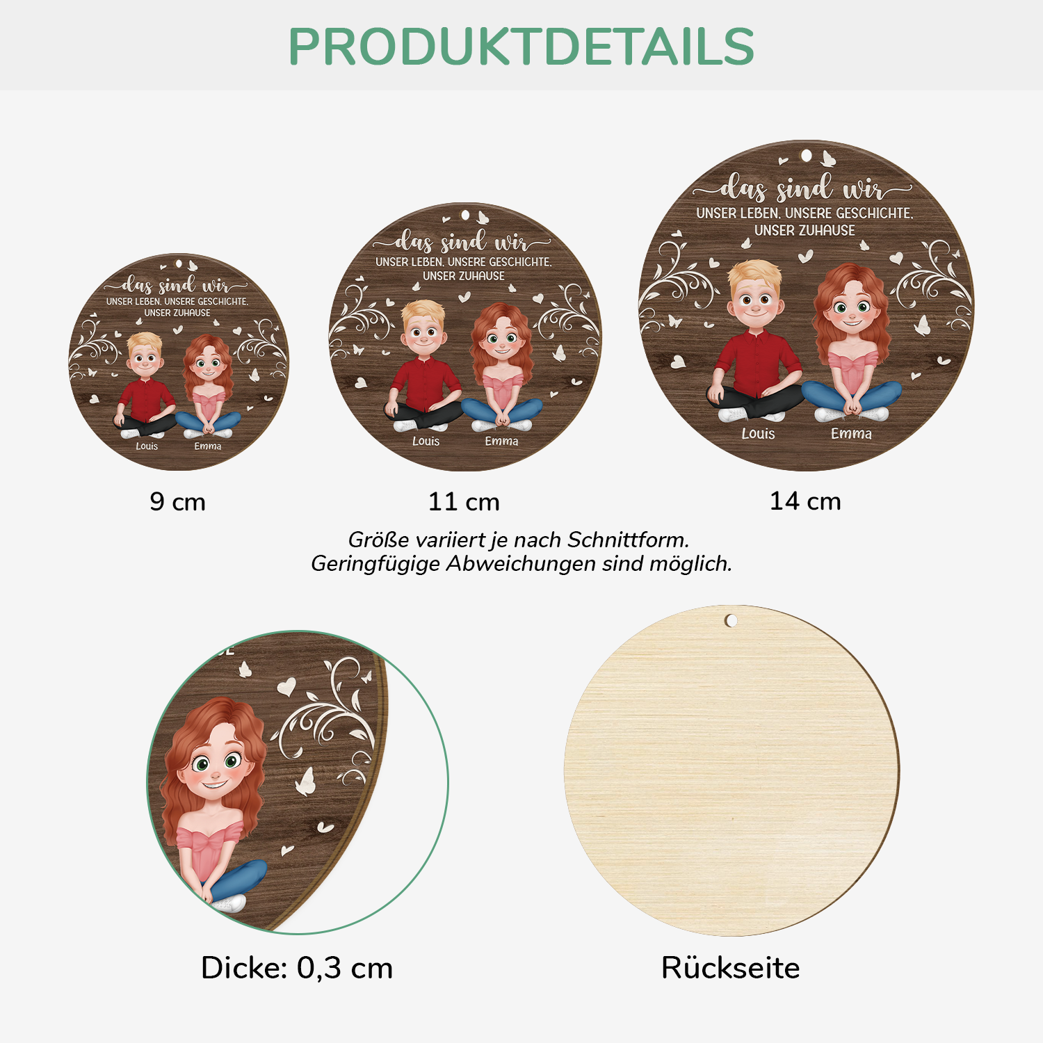 5091OGE3 unser leben unsere geschichte unser zuhause personalisierte_ 1 schicht holz ornamente paar 5091O8ZNG_caa6fbdc ebf9 491f 80fe eb290f053962
