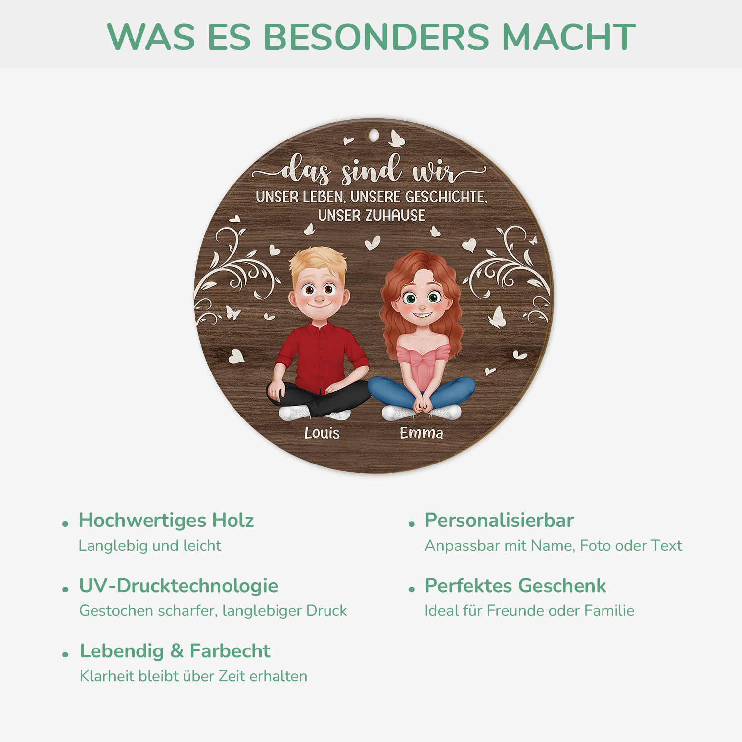 5091OGE4 unser leben unsere geschichte unser zuhause personalisierte_ 1 schicht holz ornamente paar 5091O8ZNG_c4805159 a884 4c83 a1f8 34f6a36cdd20