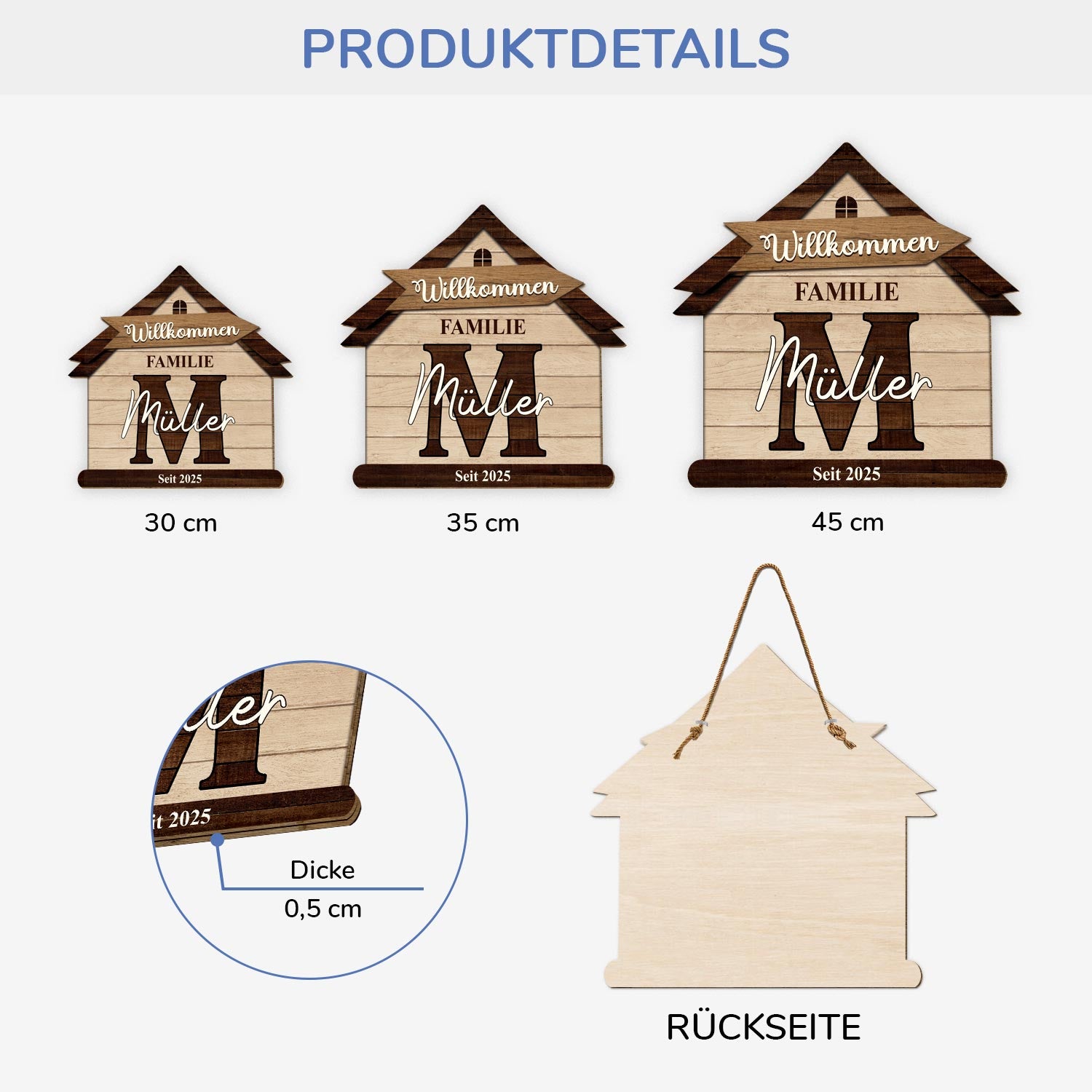 5112QGE3 willkommen in unserer familie holzschild personalisiert familie 5112Q6LAI