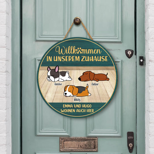 5115QGE2 willkommen in meinem zuhause holzschild personalisiert hunde 5115Q6YAC