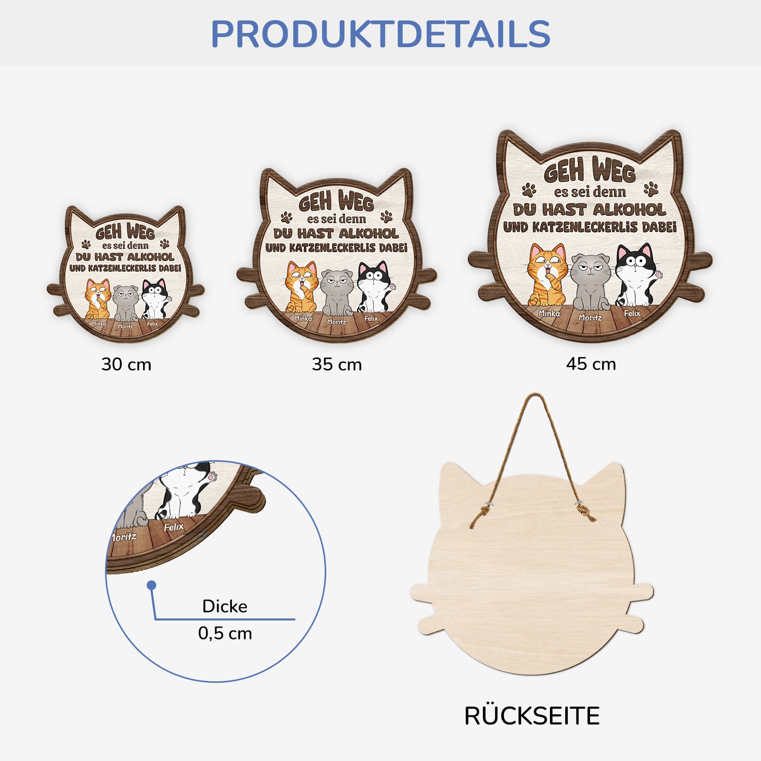 5116QGE3 lustiger spruch uber alkohol und katzenleckerlis holzschild personalisiert katzen 5116Q6YND
