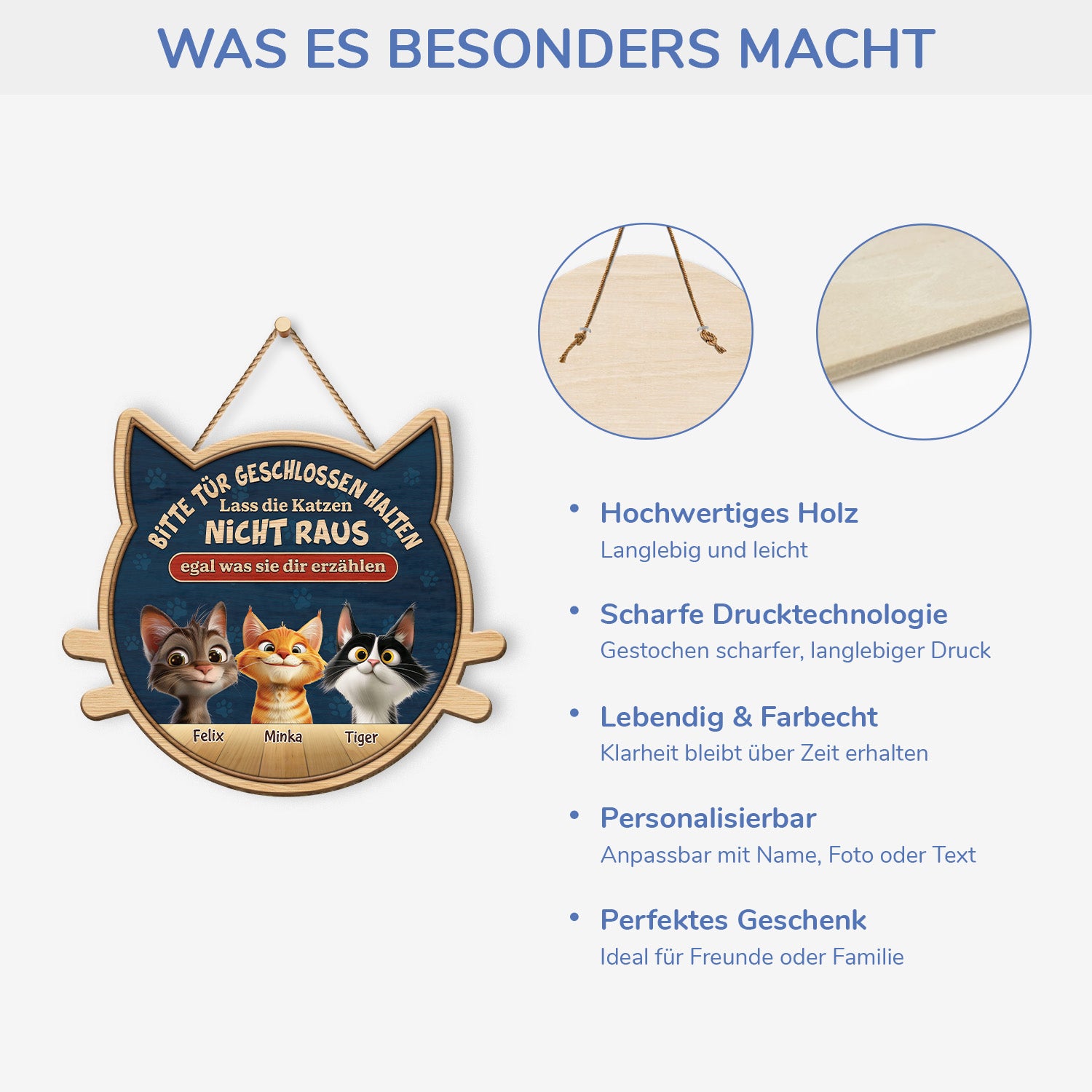 5123QGE4 bitte tur geschlossen halten lustiges holzschild personalisiert_ katzen 5123Q3GMD