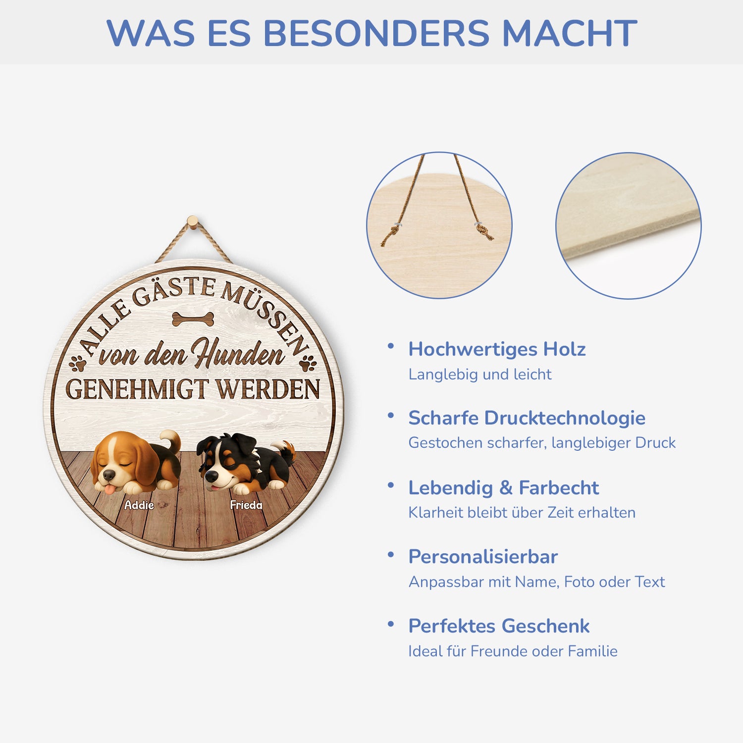 5125QGE4 alle gaste mussen vom hund genehmigt werden lustiges holzschild personalisiert_ hunde 5125Q3GNC