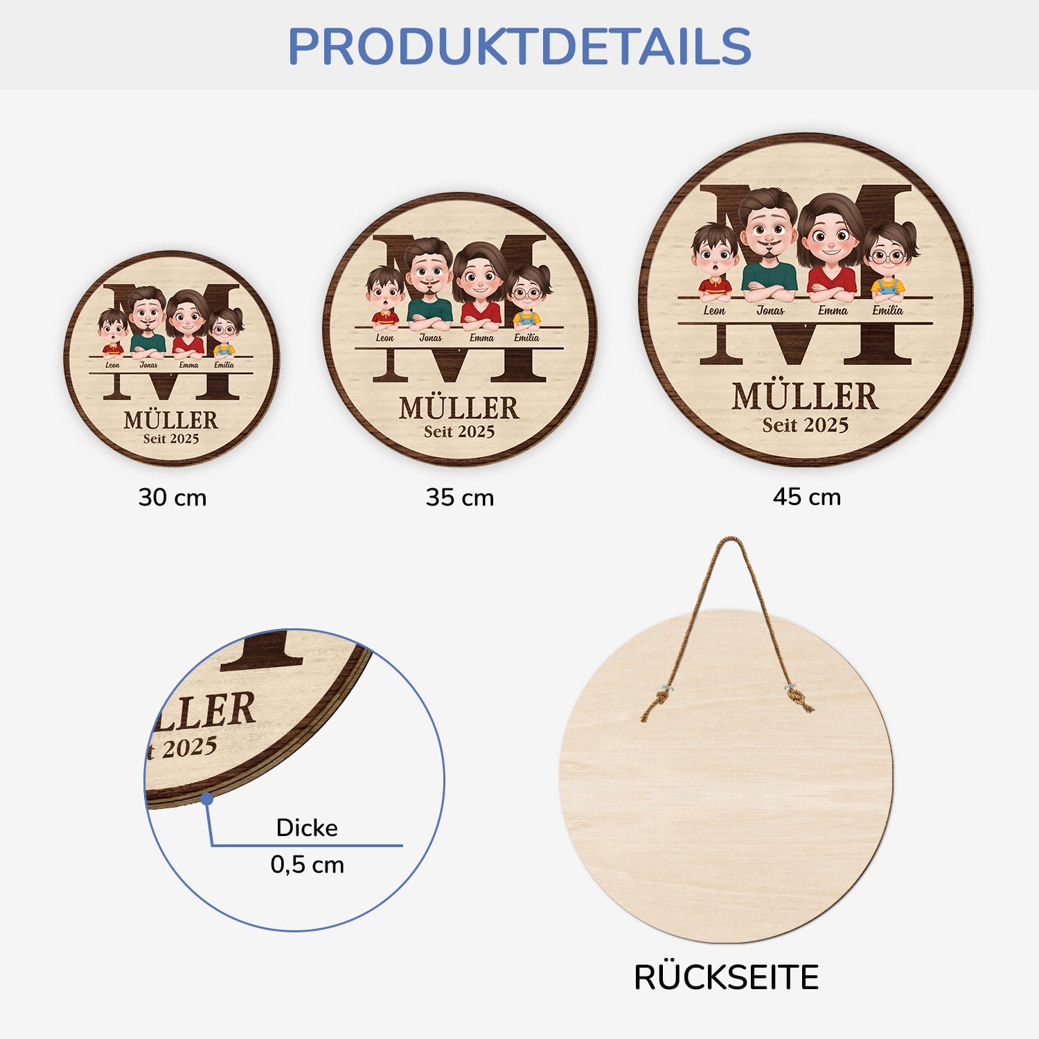 5126QGE3 familie holzschild personalisiert_ familie 5126Q3GNI