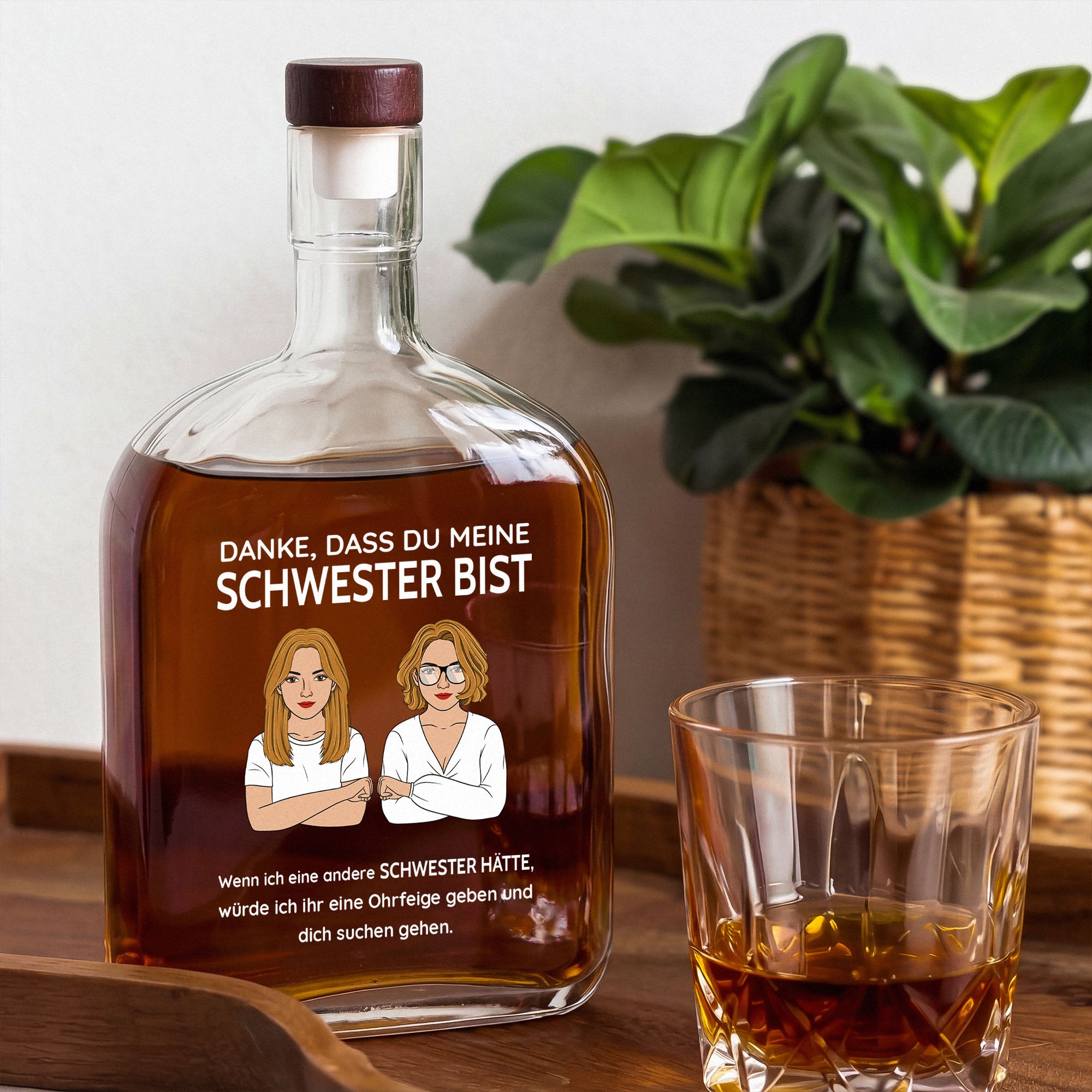 5145AGE1 danke dass du mein bruder bist personalisierte whiskyflasche bruder schwester 5145aisv0b_2