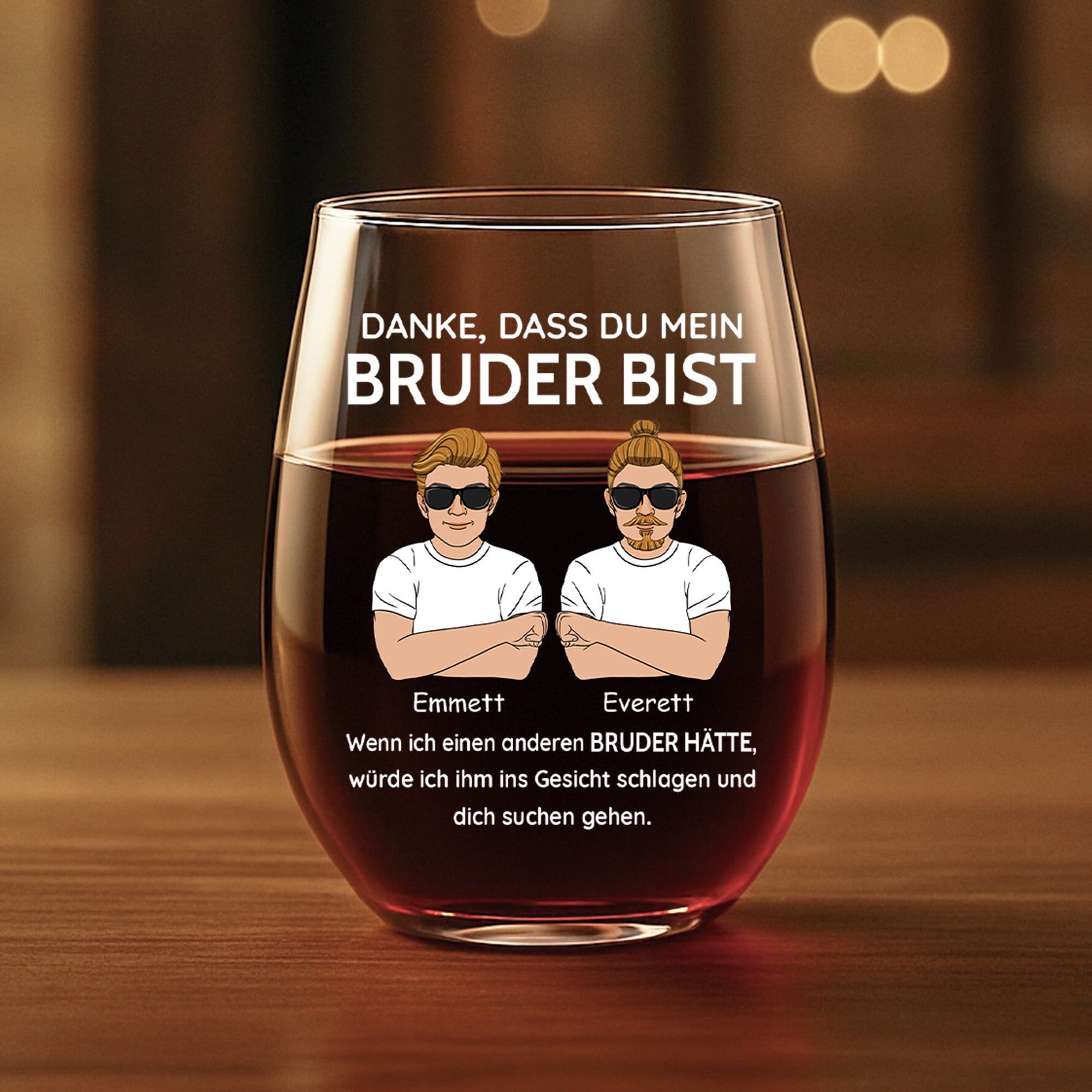 5145IGE1 danke dass du mein bruder bist _personalisiertes weinglas ohne stiel geschwister 5145IKQ0B