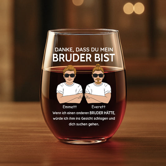 5145IGE1 danke dass du mein bruder bist _personalisiertes weinglas ohne stiel geschwister 5145IKQ0B