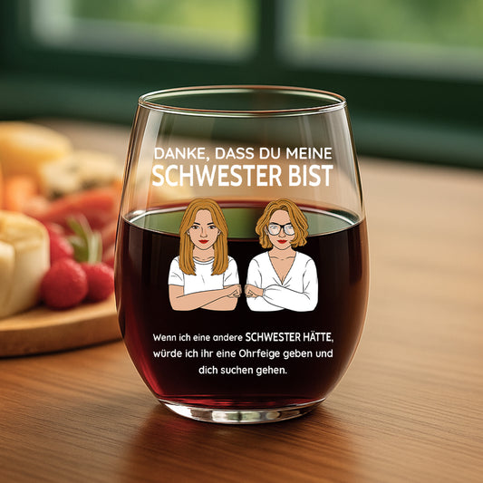 5145IGE2 danke dass du mein bruder bist _personalisiertes weinglas ohne stiel geschwister 5145IKQ0B