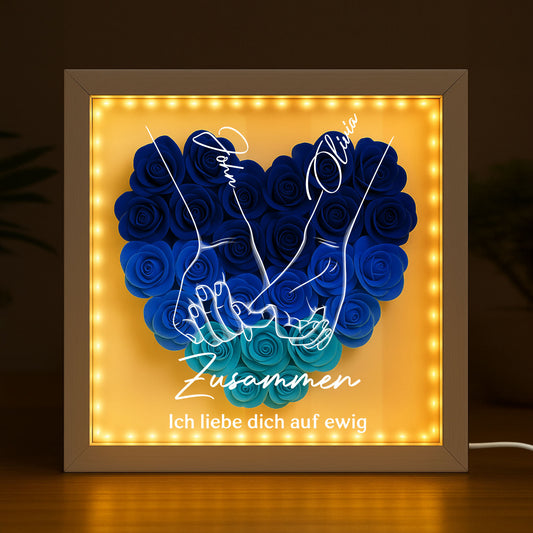 5150OGE2 vom ersten kuss bis zum letzten atemzug blumen 3d bilderrahmen personalisiert paar 5150otvng