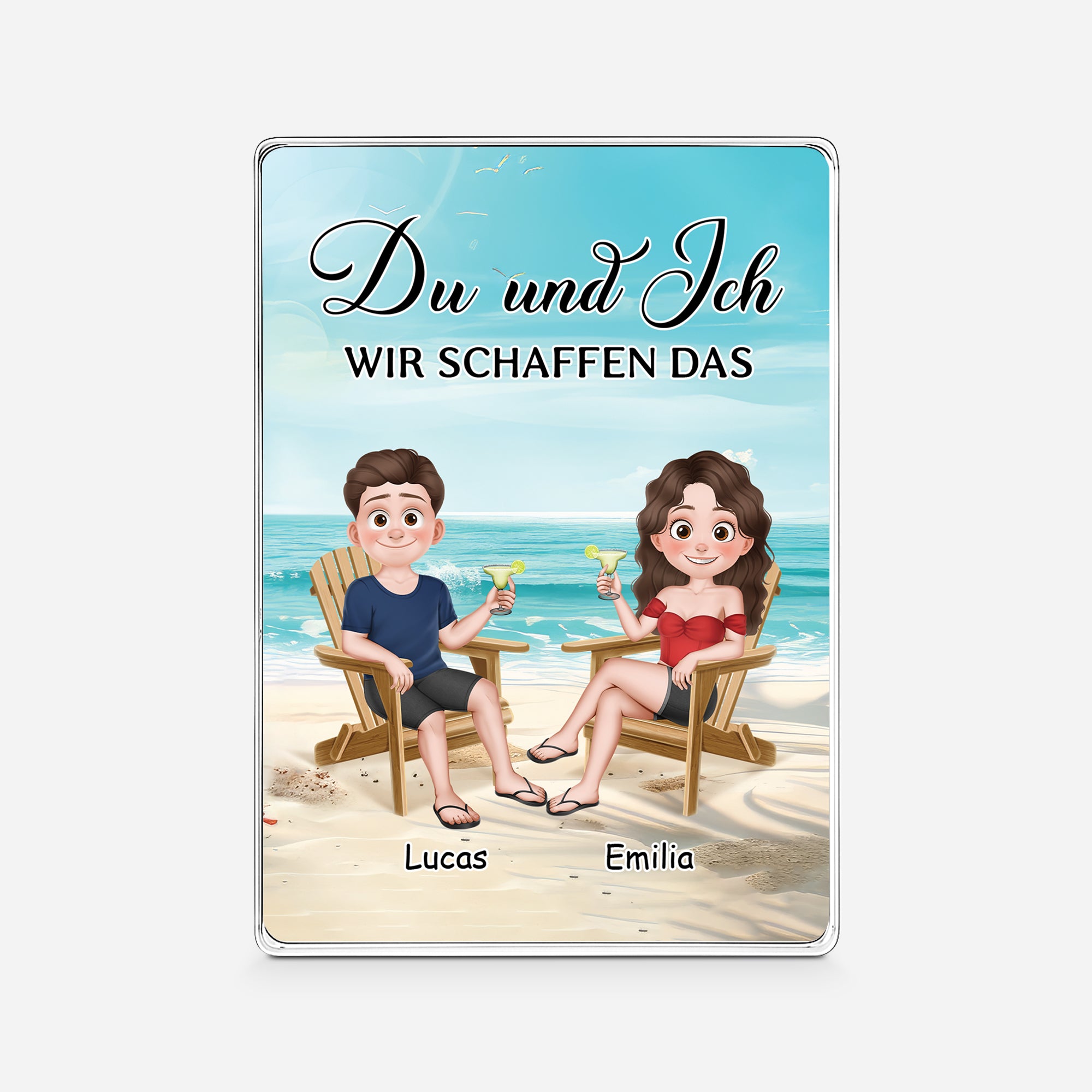 5162RGE1 du ich wir schaffen das personalisierte acryl plakette paar mit gesicht 5162R8VNG