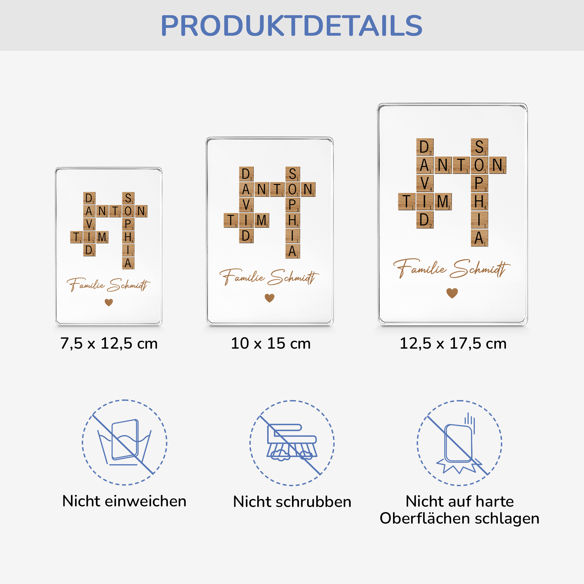 5170RGE3 die familie kreuzwortratsel personalisierte acryl plakette familie 5170RTH5I
