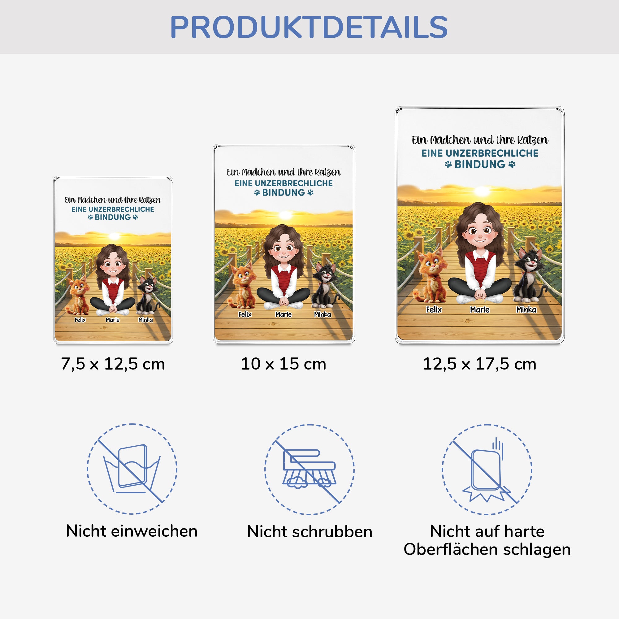 5171RGE3 ein madchen und ihre katzen cartoon personalisierte acryl plakette katzen 5171R8QZD_fd04ddb8 a045 4d3d 914d a7ff3997f41d