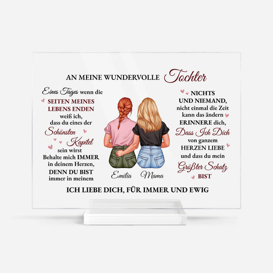 5182RGE1 an meine wundervolle tochter personalisierte acryl plakette mama 5182R6ZAA