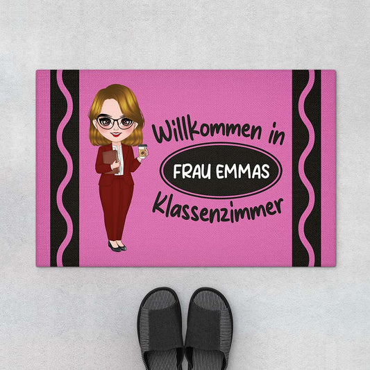 5192DGE1 willkommen in meiner klasse fussmatte personalisiert_ lehrerin 5192D3QTT