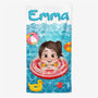 5196BGE1 kind und pool personalisiertes strandtuch_ kinder 5196B8GNK